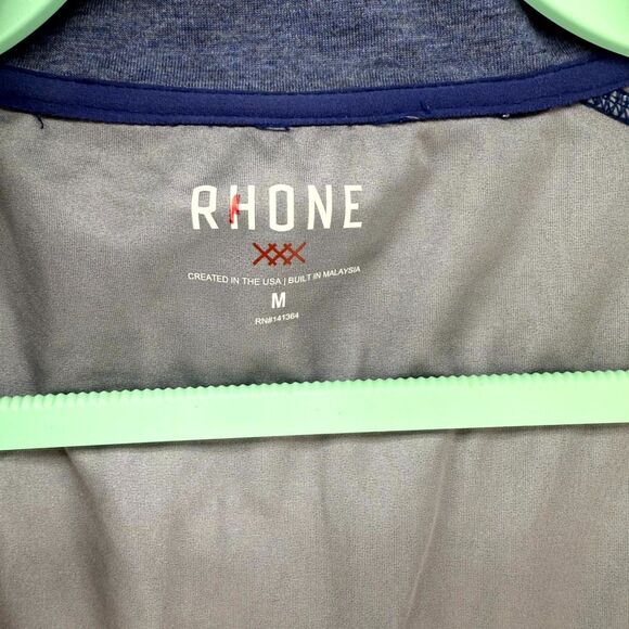 Rhone Full Zip Heavy Weight Windbreaker Blue Color Mens Size M - Picture 3 of 13